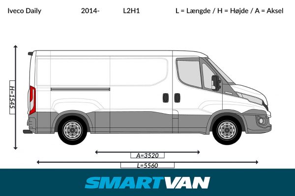 Varerumsgulv Iveco Daily - L2, 2 bagdøre & 1 skydedør - Billede 3