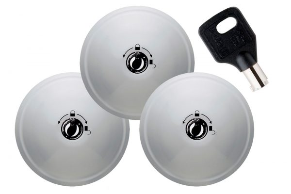 Ufo3 Smart Duo Hvid - 3-pak – Justerbar smæk til 2 skydedør og dobbelte bagdøre
